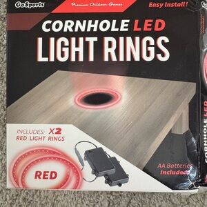 GoSports Cornhole LED Light Rings Red New in Box